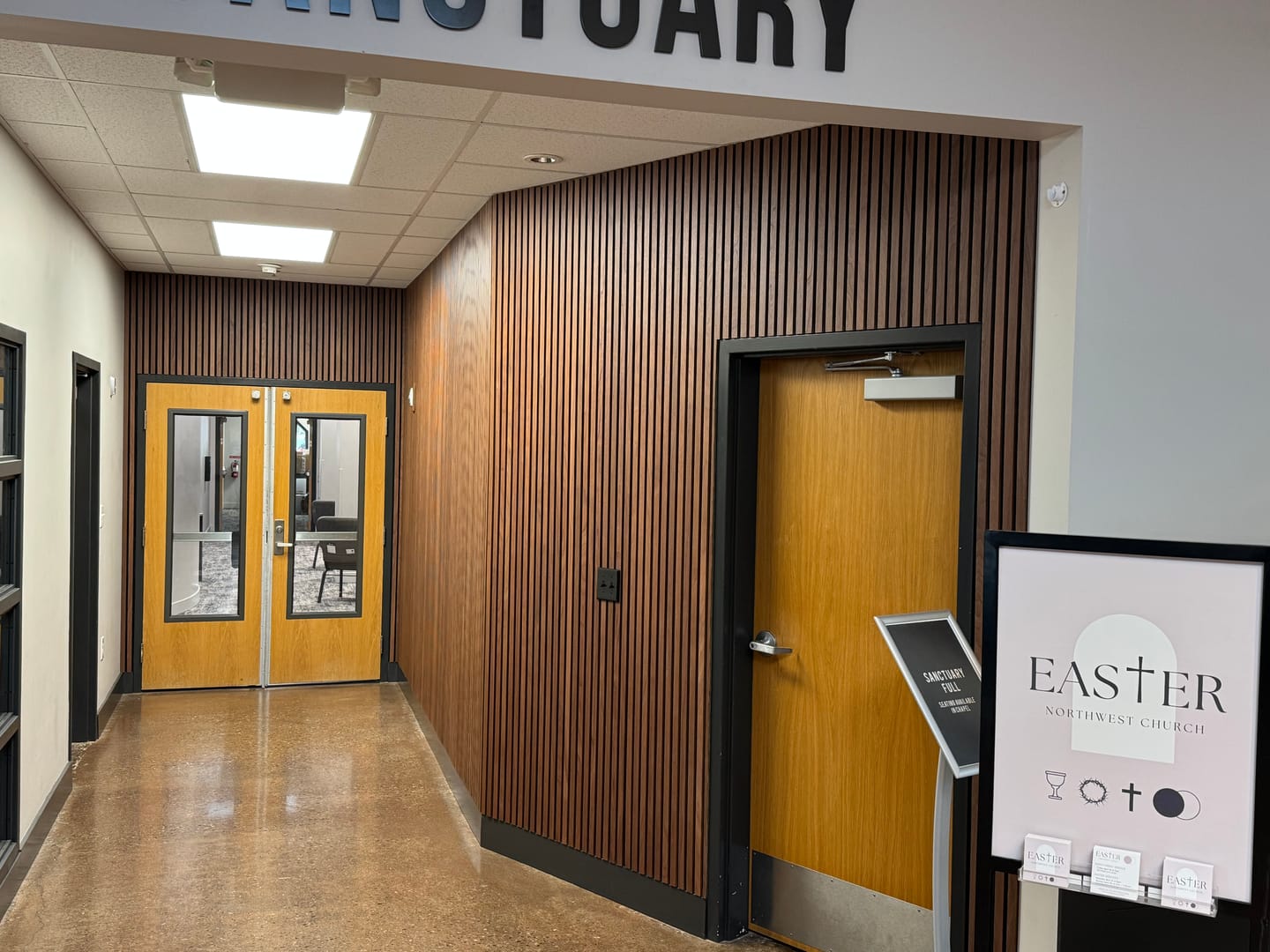 Customer photo review of Natural Walnut Acoustic Slat Panels 118"