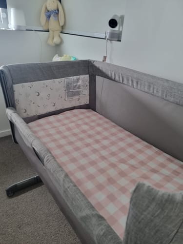 undefined review of Co-Sleeper Bassinet / Change Pad Waterproof Sheet - Pink Gingham image 1 out of 3