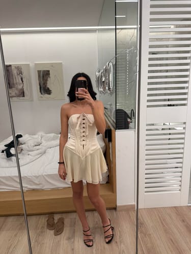 Customer photo review of Livia Corset Dress - Beige