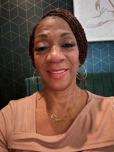 Customer photo review of Personalized Script Necklace