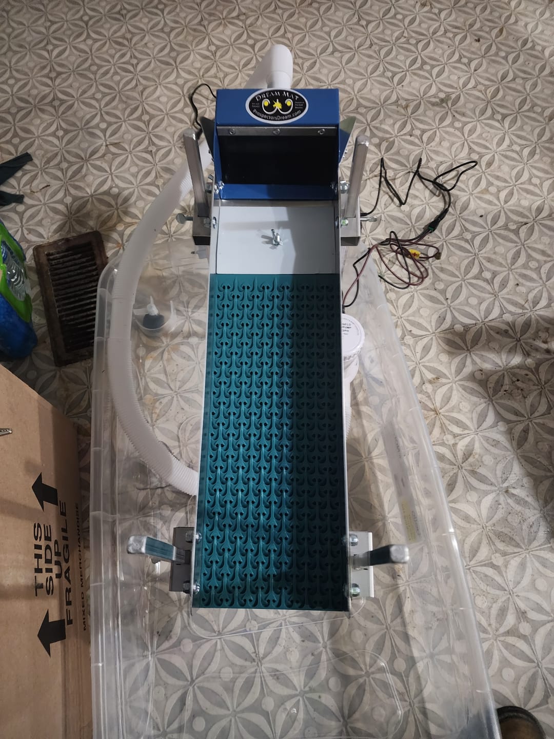 Customer photo review of 6x24 Power Sluice Box Kit - 18" legs - Gold Highbanker