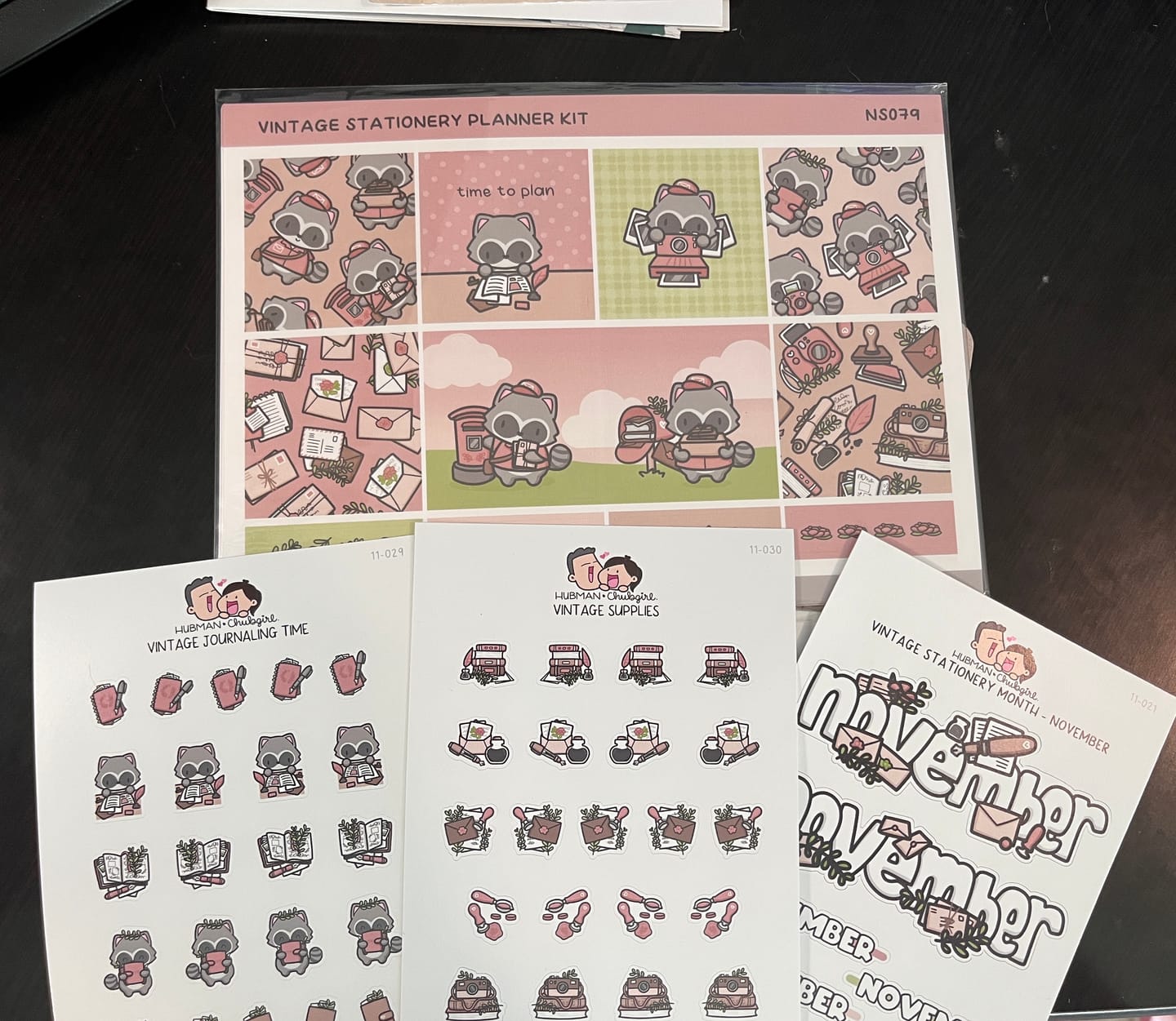 Customer photo review of Vintage Journaling Time Planner Stickers