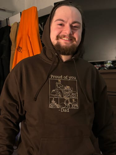 Customer photo review of Soulmate Custom Embroidered Photo Hoodie