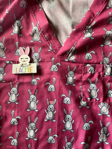 Customer photo review of Easter Bunny Name Badge