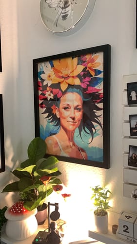 Customer photo review of "Rainbow Floral Woman" Paint by Numbers Kit