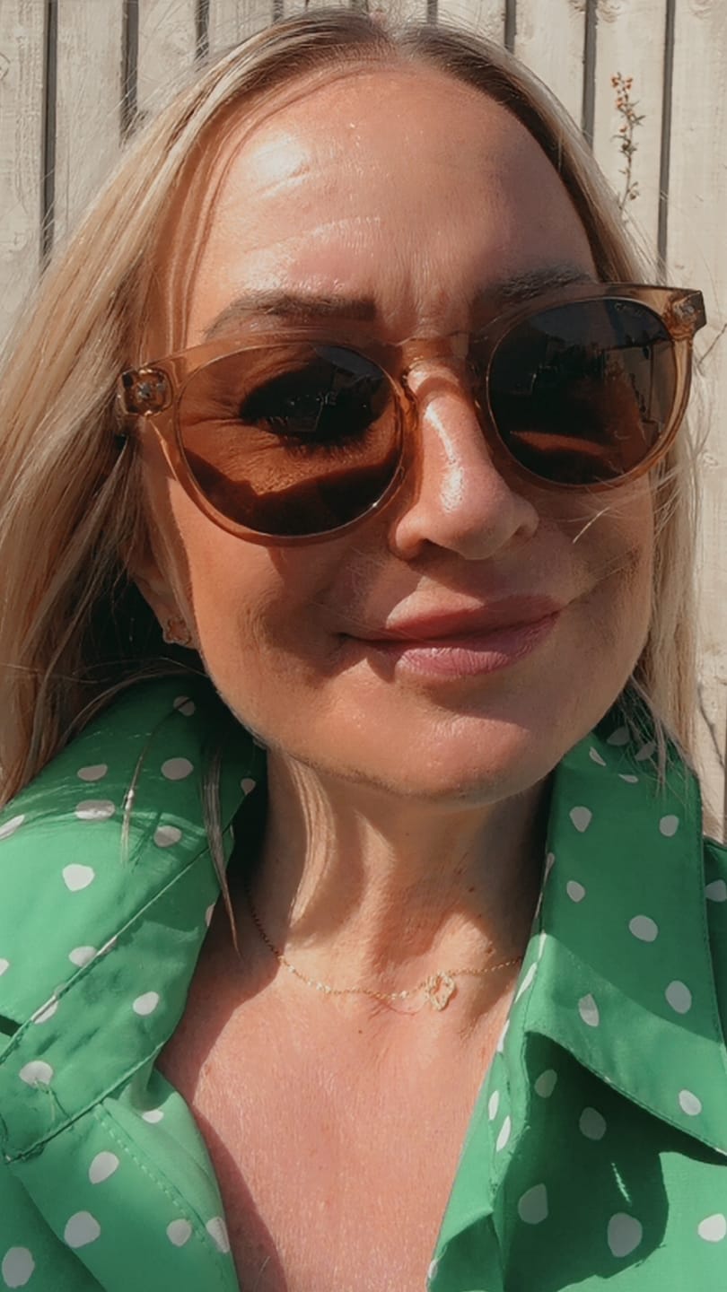 Customer photo review of Pavè Clover Studs