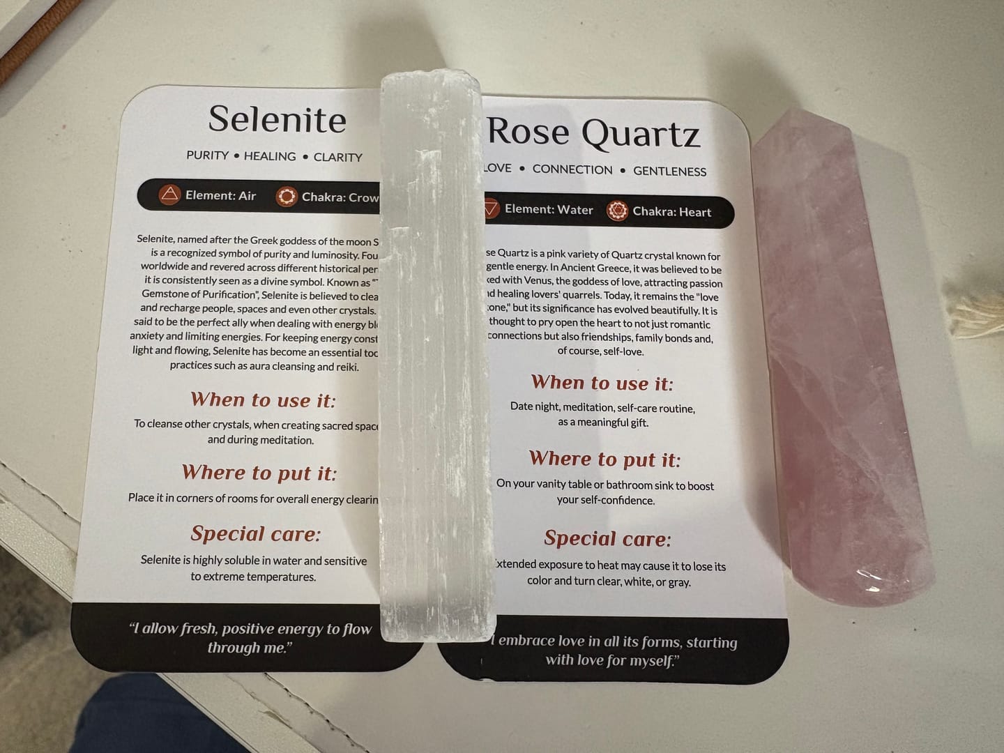 Customer photo review of The Crystal Wisdom Card Deck