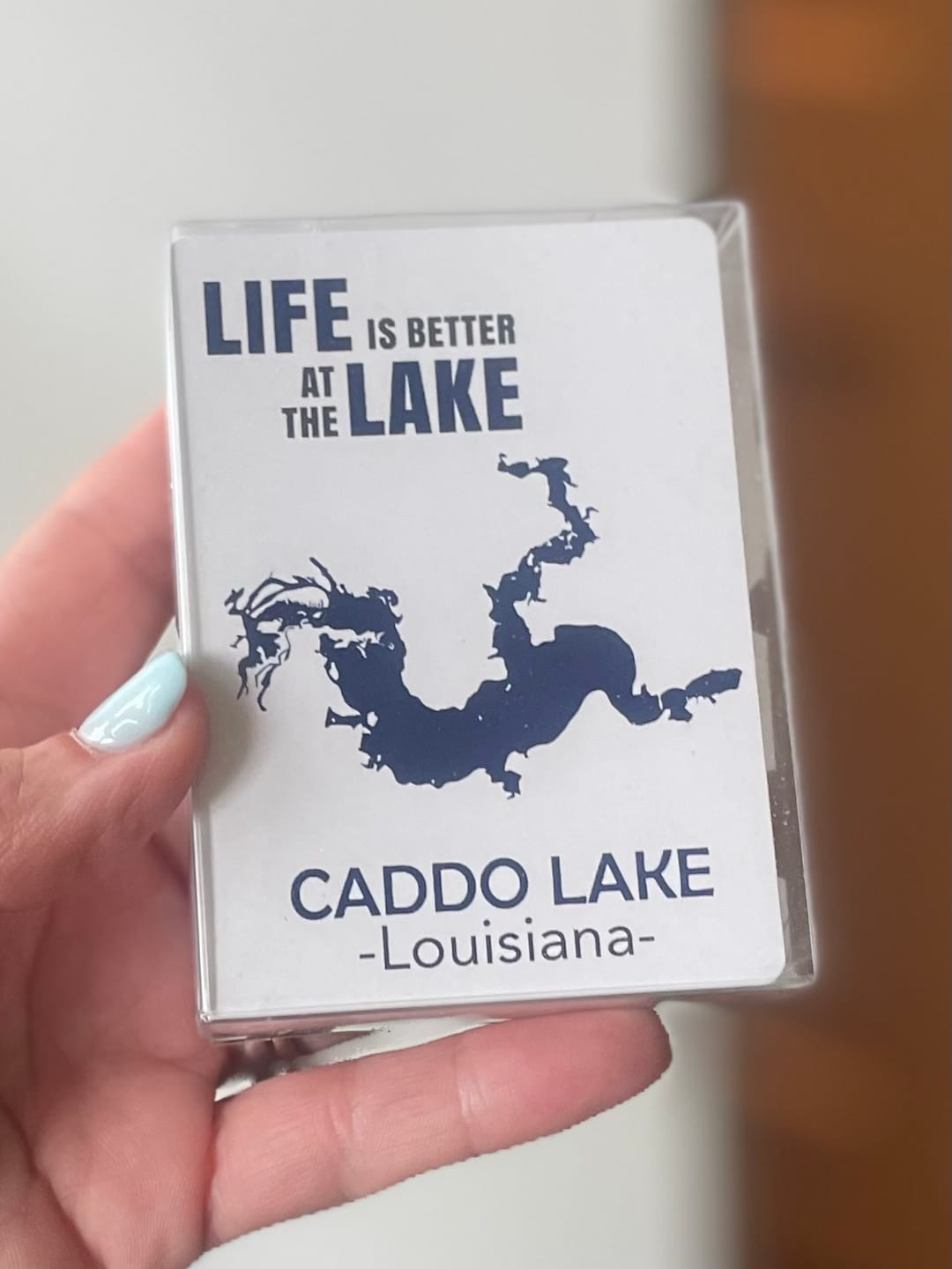 Customer photo review of Custom Lake Playing Cards