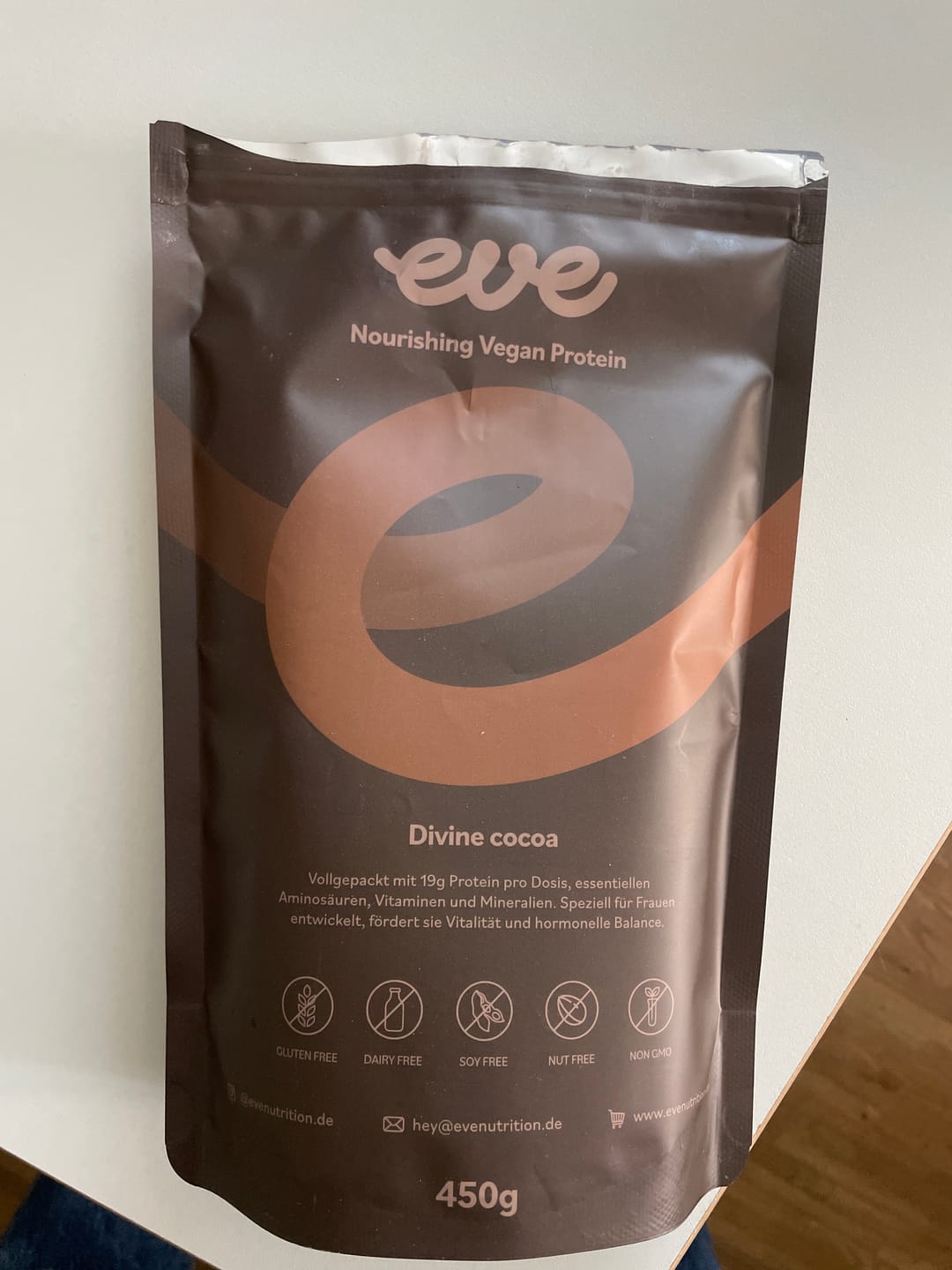 Customer photo review of Divine Cocoa Protein (vegan)