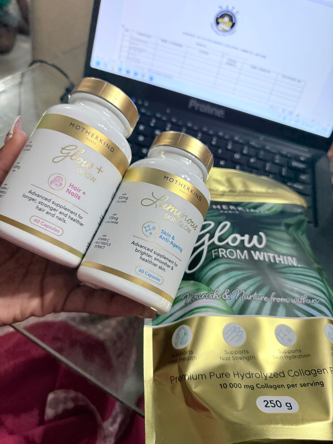 Customer photo review of Glow Beauty Bundle