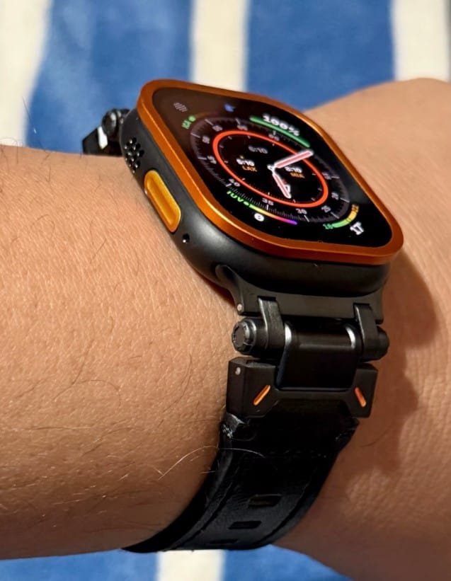 Customer photo review of Explorer Leather Strap  for Apple Watch Ultra