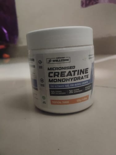 Customer photo review of Wellcore - Pure Micronised Creatine Monohydrate (122g, 33 Servings) Tropical Tango