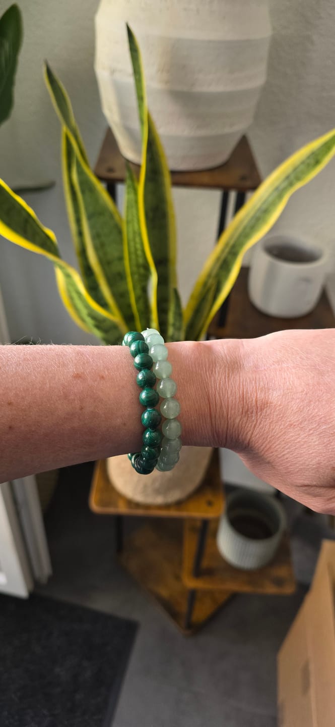 Customer photo review of Bracelet "Purification" en Malachite Véritable