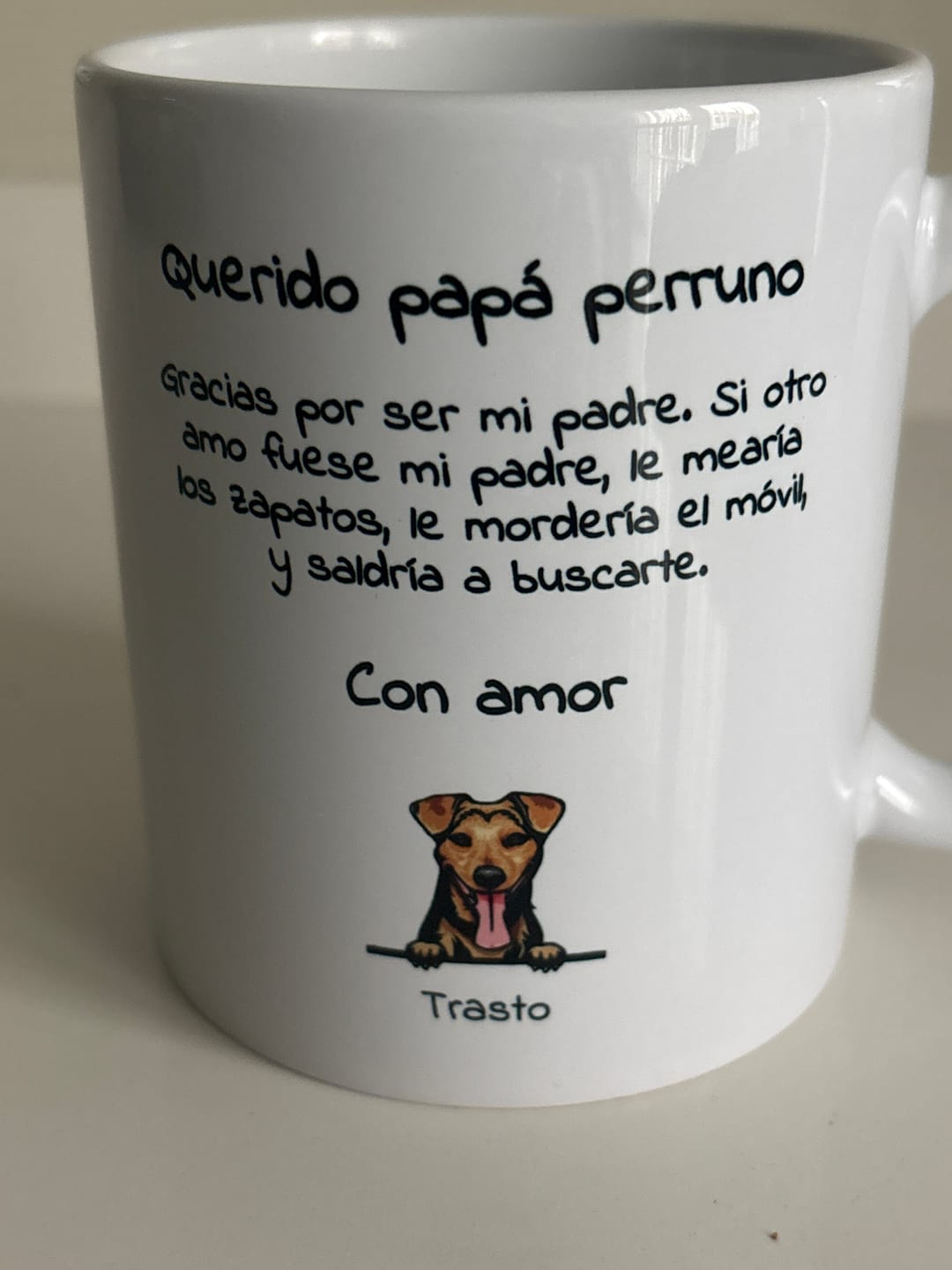 Customer photo review of Querido papá perruno - Taza personalizada