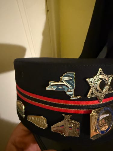 Customer photo review of Airport Enamel Pin | LGA - New York