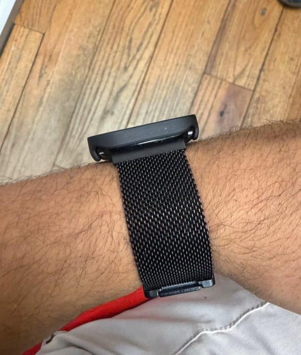 Customer photo review of Ultimate Titanium Milanese Loop Strap for Apple Watch