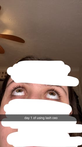 Customer photo review of Lash Growth Serum