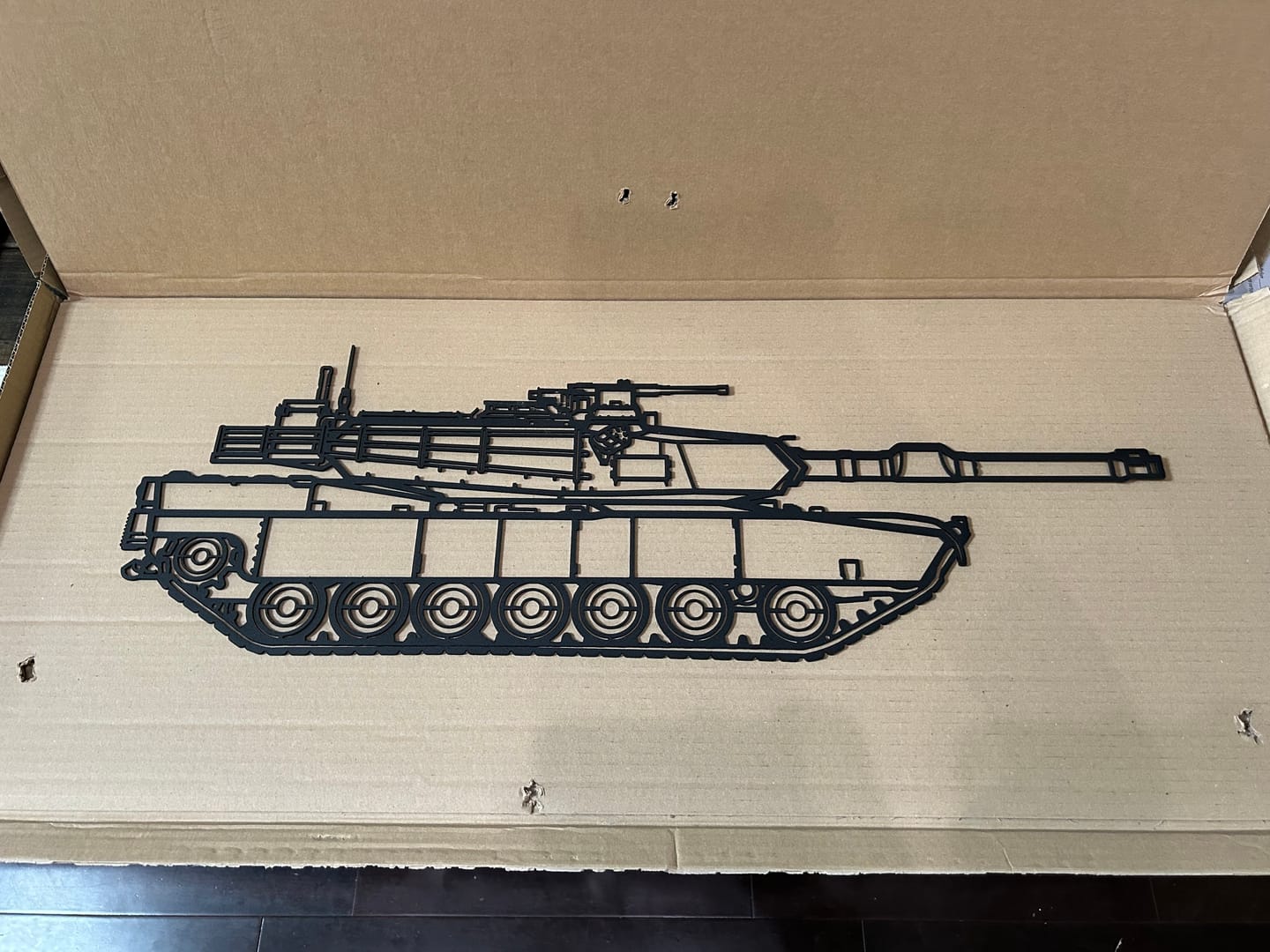 Customer photo review of M1A2 SEPv3 Abrams Silhouette Metal Wall Art