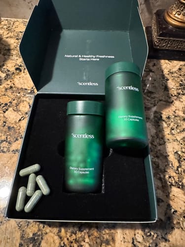 Customer photo review of Scentless Deodorant Supplement