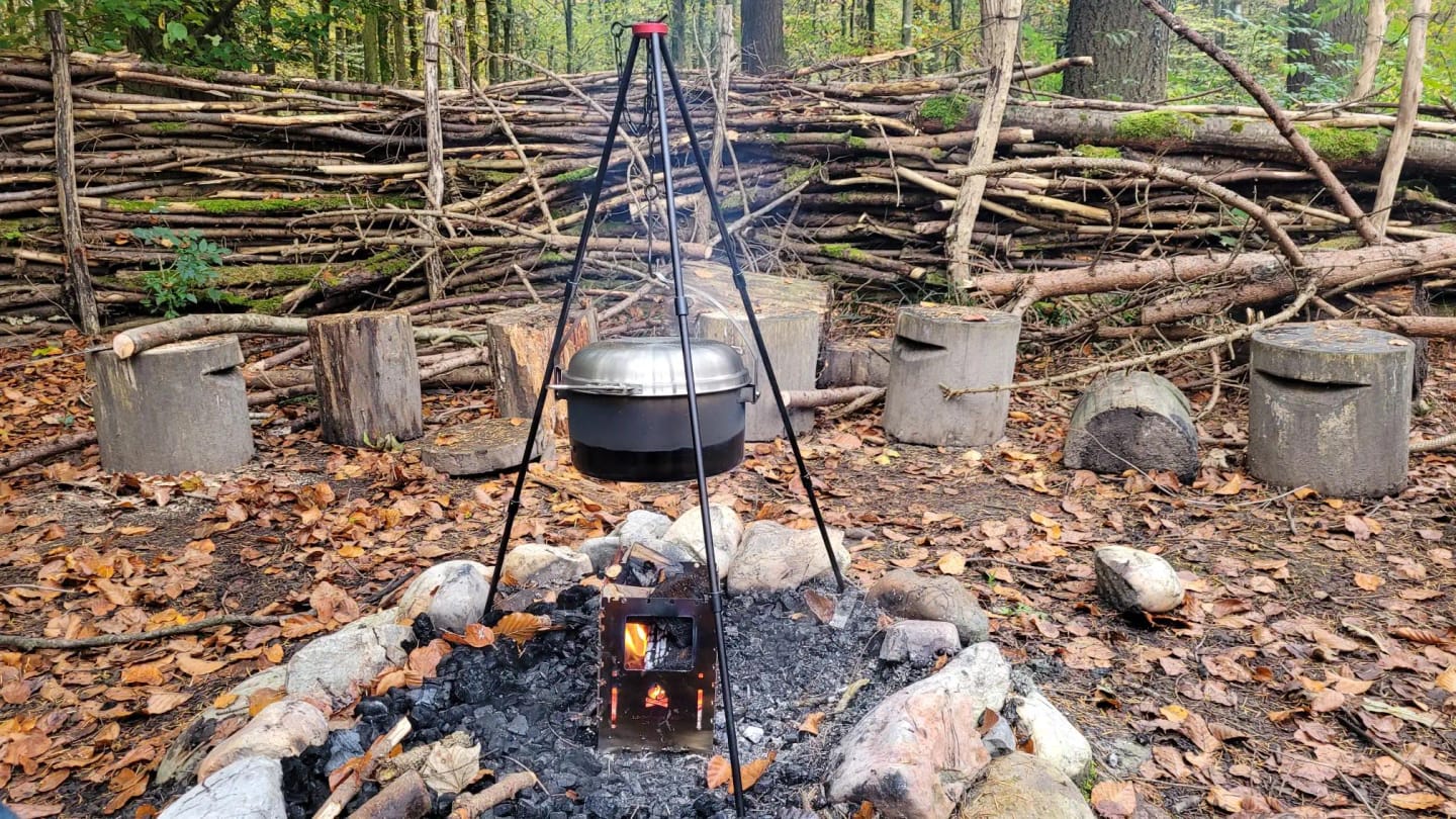 Customer photo review of Camping-Dreibein für Lagerfeuer