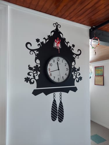 Kathy L. review of Cuckoo Clock JC001 Vinyl Decal Great For Cars Or Walls Sticker image 1 out of 1