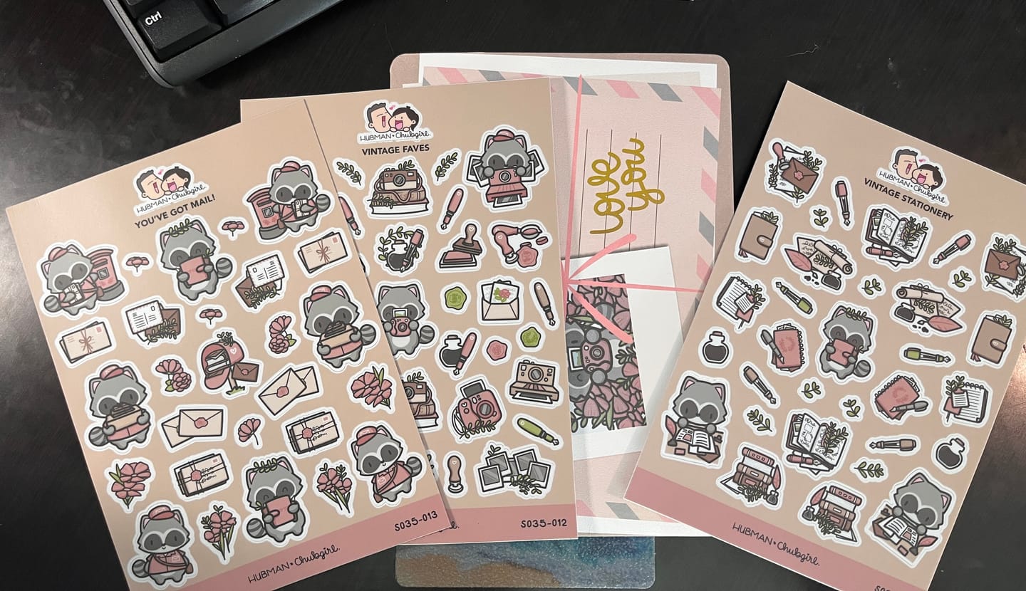 Customer photo review of Sticker Sheet - Vintage Stationery
