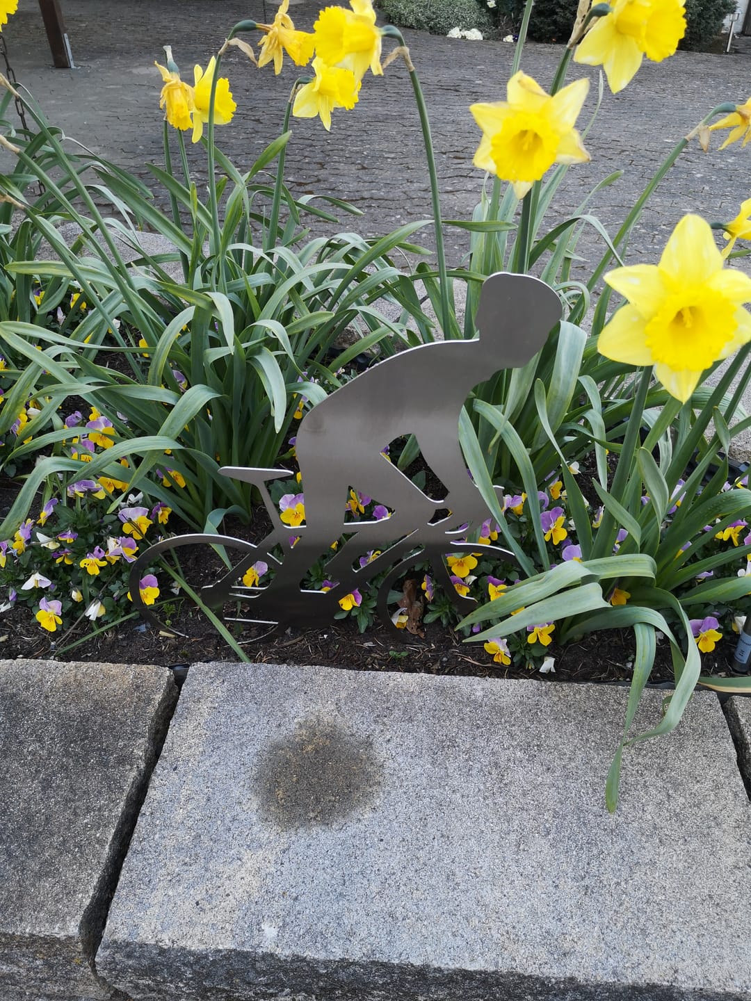 Customer photo review of Gartenstecker Radfahrer
