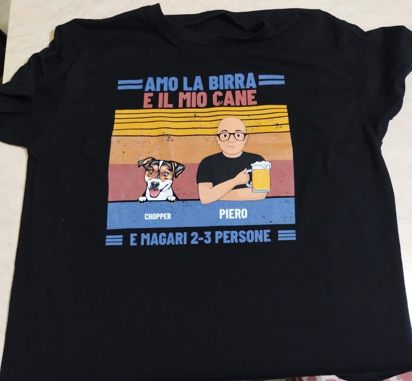 Customer photo review of Amo la birra e i miei animali da compagnia - Maglietta personalizzata