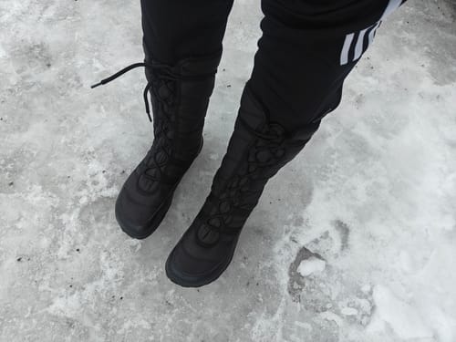 Customer photo review of Vaistoa Hanki -paljasjalkatalvisaappaat