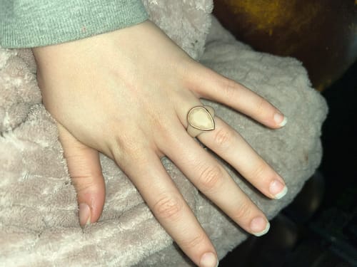 Customer photo review of Oversized Pear Collection - Silicone Rings with Metal Frame