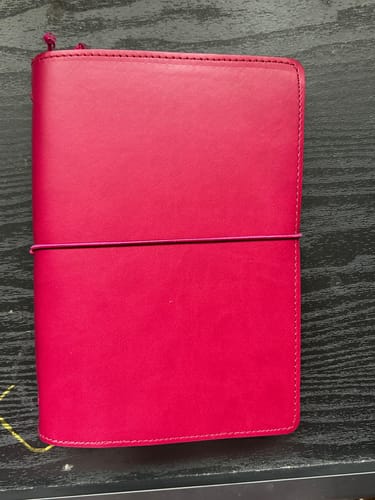 Customer photo review of Refillable Notebook Folio - Salty Plum