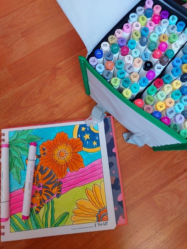 Customer photo review of Ohuhu - Set 120 Marcadores al Alcohol Honolulu A Doble Punta