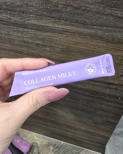Customer photo review of MIZON Collagen Milky Peeling Scrub veido šveitiklis