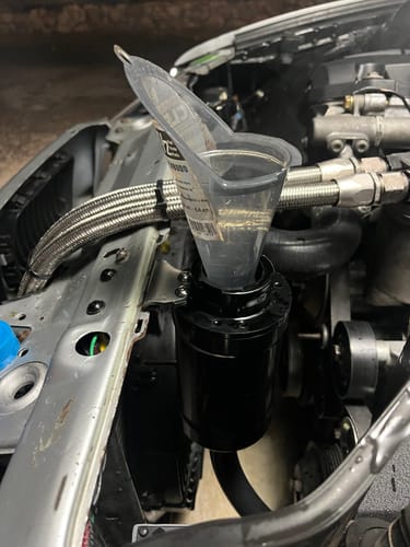 Customer photo review of Coolant Expansion Tank / Remote Fill Billet Black Anodized w/ Mount