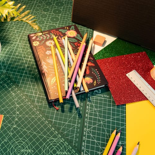 Customer photo review of Large Double-Sided Self Healing PVC Cutting Mat