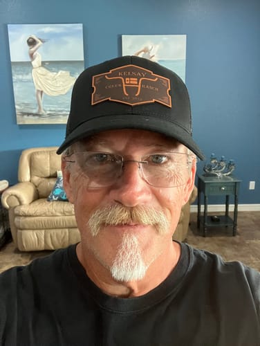 Customer photo review of Custom Leather Patch Hats Richardson 115 Laser Engraved