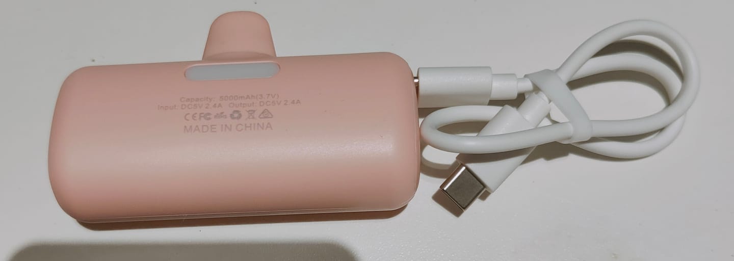 Customer photo review of Tough On Mini Portable Charger 5000mAh Power Bank USB C Charging for Samsung Android iPhone 15 & 16 Series