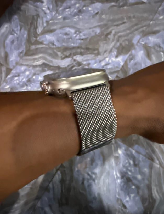 Customer photo review of Ultimate Titanium Milanese Loop Strap for Apple Watch