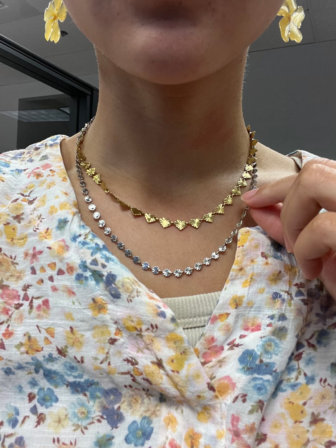Customer photo review of Starlight Heart Chain Necklace