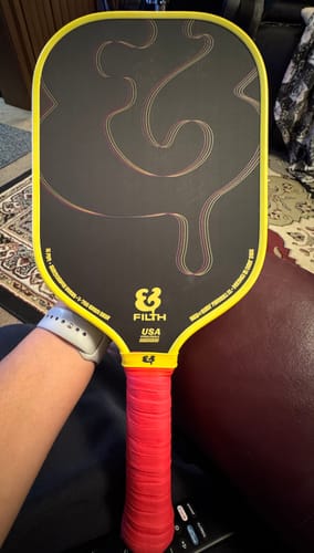 Customer photo review of The Filth 16mm Pickleball Paddle - El Citron