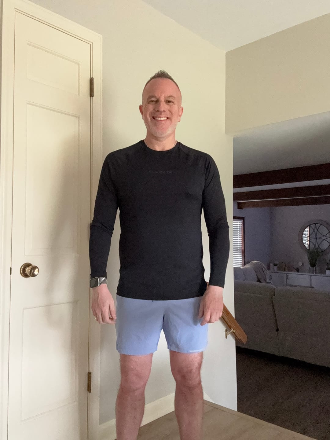 Customer photo review of Essentials Short Sleeve Athletic Fitted Tee