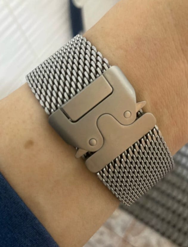 Customer photo review of Ultimate Titanium Milanese Loop Strap for Apple Watch
