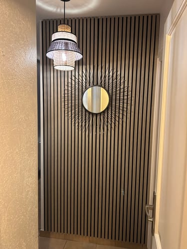 Customer photo review of Échantillon | Noyer | Panneau acoustique en bois