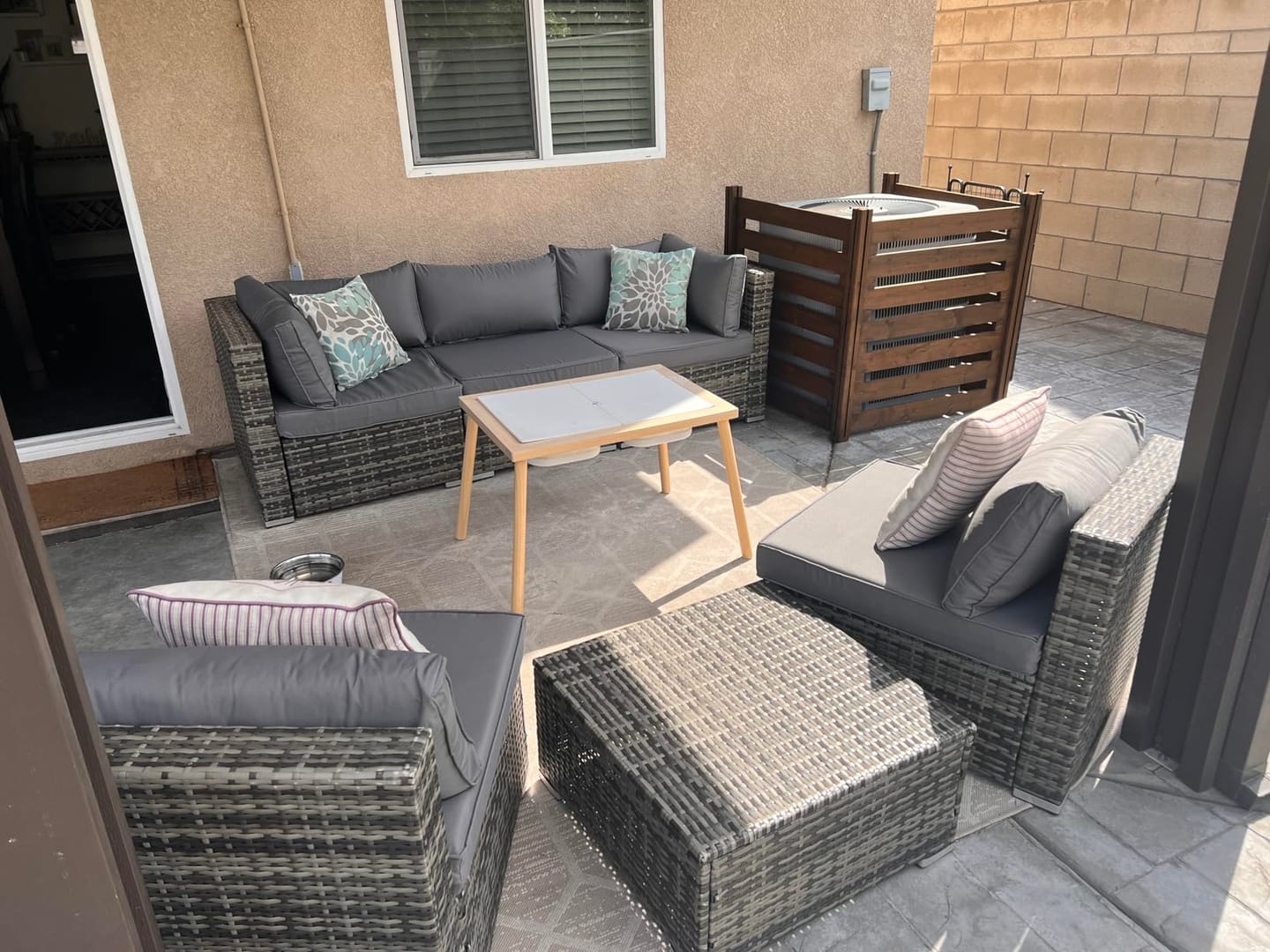Customer photo review of Homrest Outdoor Replacement Cushions for  6-Seat Patio Furniture Sets, Gray