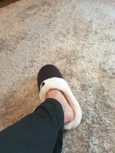 Customer photo review of PLUSH SHERPA SLIPPERS - 50% OFF