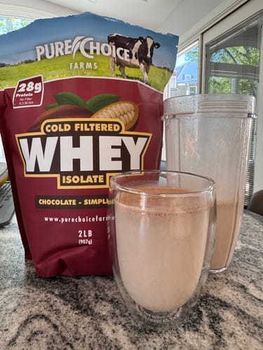 Customer photo review of Whey Protein Isolate Chocolate