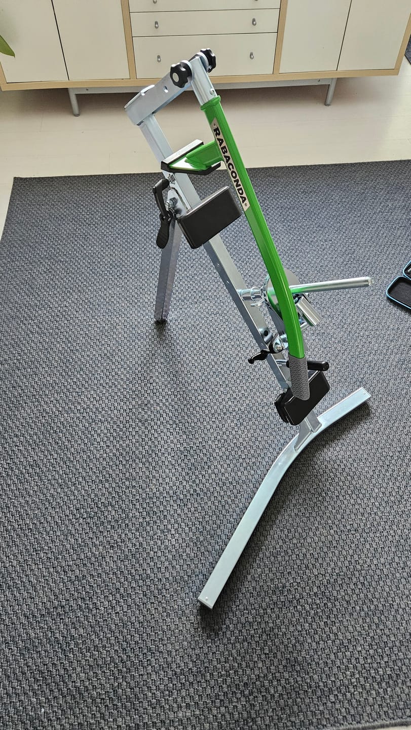 Customer photo review of Street Bike Tire Changer