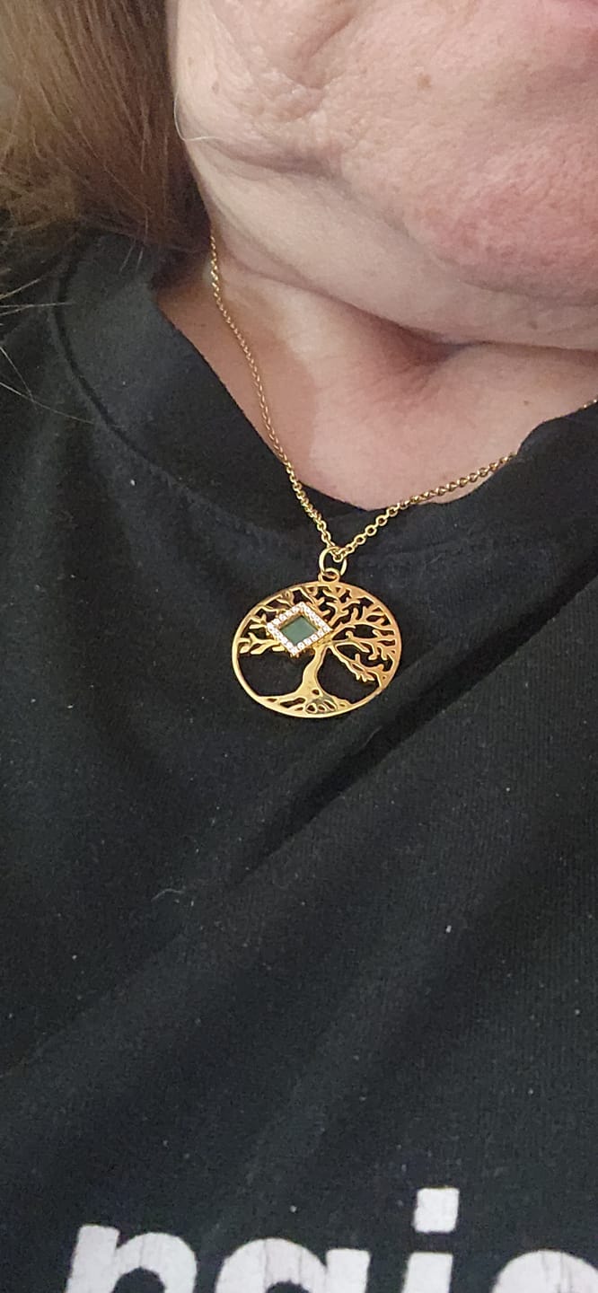 Customer photo review of Tree of Life Necklace