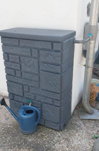 Customer photo review of YourCasa Regentonne 300 Liter [StoneRain] - Frostsicher & UV-beständig