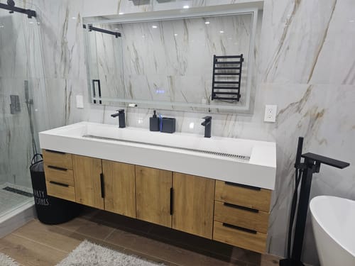 Customer photo review of Breton Floating Vanity - 2nd Generation (24"-84")
